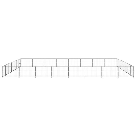 vidaXL Hundezwinger Schwarz 56 m² Stahl