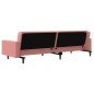 Schlafsofa 2-Sitzer mit 2 Kissen und Fußhocker Rosa Samt Schlafsofa 2-Sitzer mit 2 Kissen und Fußhocker Rosa Samt