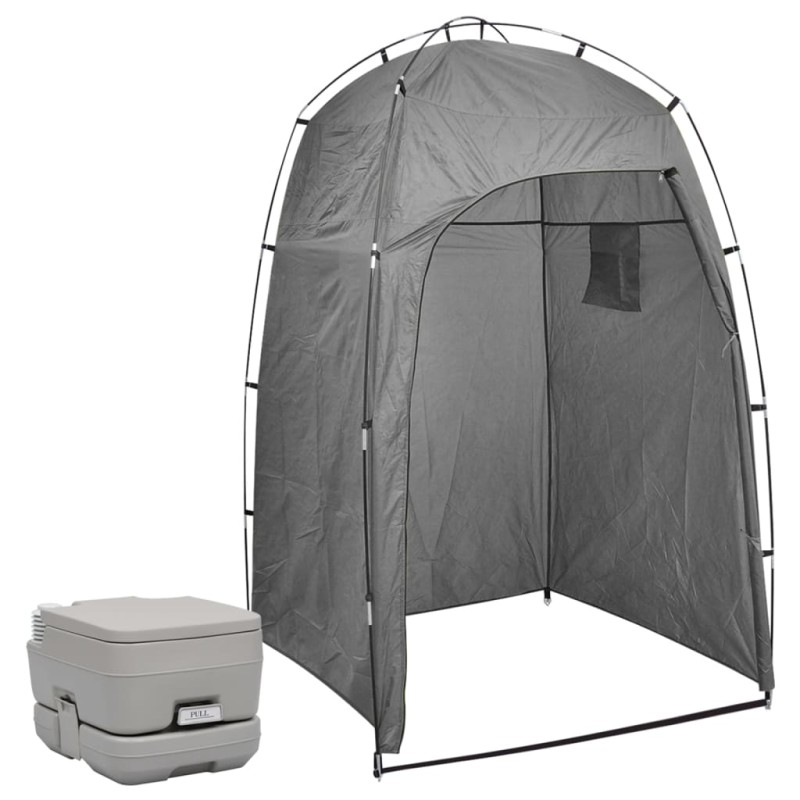 vidaXL Tragbare Campingtoilette mit Zelt 10+10 L vidaXL Tragbare Campingtoilette mit Zelt 10+10 L