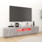 vidaXL TV-Schrank mit LED-Leuchten Betongrau 180x35x40 cm vidaXL TV-Schrank mit LED-Leuchten Betongrau 180x35x40 cm
