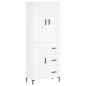 Highboard Weiß 69,5x34x180 cm Holzwerkstoff Highboard Weiß 69,5x34x180 cm Holzwerkstoff