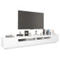 vidaXL TV-Schrank mit LED-Leuchten Weiß 260x35x40cm vidaXL TV-Schrank mit LED-Leuchten Weiß 260x35x40cm