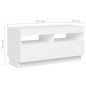 vidaXL TV-Schrank mit LED-Leuchten Weiß 260x35x40cm vidaXL TV-Schrank mit LED-Leuchten Weiß 260x35x40cm