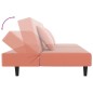 Schlafsofa 2-Sitzer mit 2 Kissen und Fußhocker Rosa Samt Schlafsofa 2-Sitzer mit 2 Kissen und Fußhocker Rosa Samt