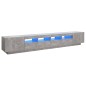 TV-Schrank mit LED-Leuchten Betongrau 260x35x40 cm TV-Schrank mit LED-Leuchten Betongrau 260x35x40 cm