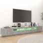 TV-Schrank mit LED-Leuchten Betongrau 260x35x40 cm TV-Schrank mit LED-Leuchten Betongrau 260x35x40 cm