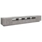 TV-Schrank mit LED-Leuchten Betongrau 260x35x40 cm TV-Schrank mit LED-Leuchten Betongrau 260x35x40 cm
