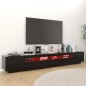 TV-Schrank mit LED-Leuchten Schwarz 260x35x40 cm TV-Schrank mit LED-Leuchten Schwarz 260x35x40 cm
