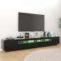 TV-Schrank mit LED-Leuchten Schwarz 260x35x40 cm TV-Schrank mit LED-Leuchten Schwarz 260x35x40 cm