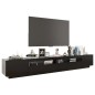 TV-Schrank mit LED-Leuchten Schwarz 260x35x40 cm TV-Schrank mit LED-Leuchten Schwarz 260x35x40 cm