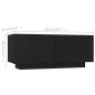 TV-Schrank mit LED-Leuchten Schwarz 260x35x40 cm TV-Schrank mit LED-Leuchten Schwarz 260x35x40 cm