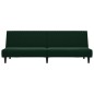 Schlafsofa 2-Sitzer mit Fußhocker Dunkelgrün Samt Schlafsofa 2-Sitzer mit Fußhocker Dunkelgrün Samt