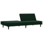 Schlafsofa 2-Sitzer mit Fußhocker Dunkelgrün Samt Schlafsofa 2-Sitzer mit Fußhocker Dunkelgrün Samt