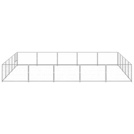 vidaXL Hundezwinger Silbern 25 m² Stahl