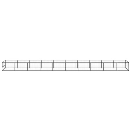 vidaXL Hundezwinger Schwarz 10 m² Stahl
