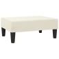 Schlafsofa 2-Sitzer mit Fußhocker Creme Kunstleder Schlafsofa 2-Sitzer mit Fußhocker Creme Kunstleder