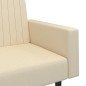 Schlafsofa 2-Sitzer mit Fußhocker Creme Samt Schlafsofa 2-Sitzer mit Fußhocker Creme Samt