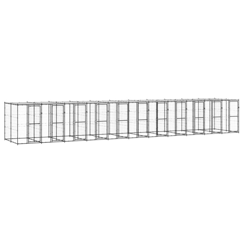 vidaXL Outdoor-Hundezwinger Stahl mit Überdachung 26,62 m² vidaXL Outdoor-Hundezwinger Stahl mit Überdachung 26,62 m²