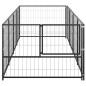 Hundezwinger Schwarz 4 m² Stahl Hundezwinger Schwarz 4 m² Stahl