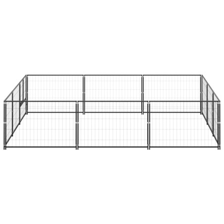 Hundezwinger Schwarz 9 m² Stahl