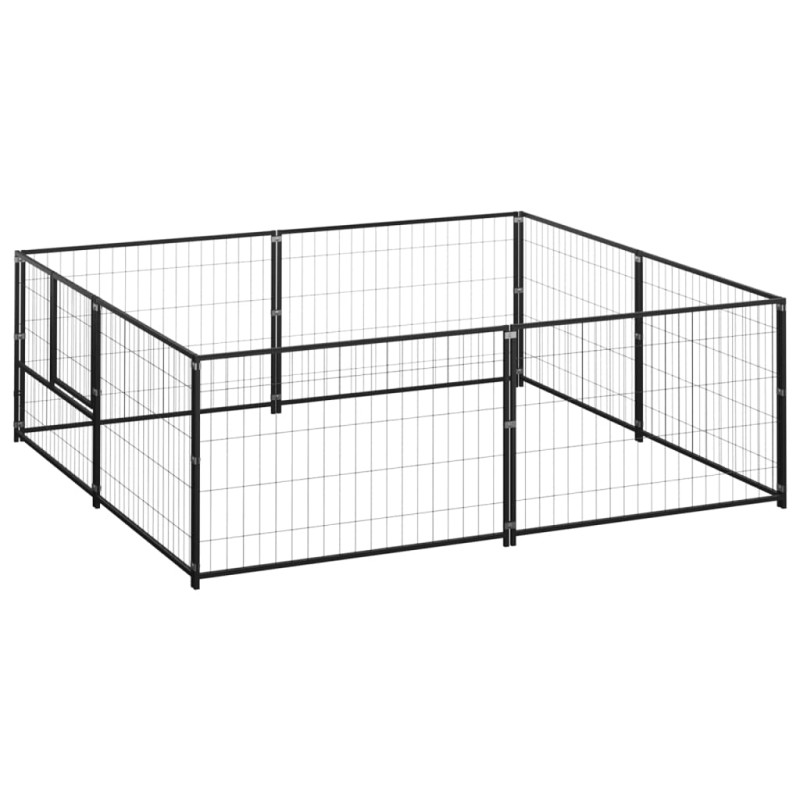 vidaXL Hundezwinger Schwarz 4 m² Stahl vidaXL Hundezwinger Schwarz 4 m² Stahl