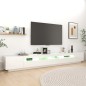 TV-Schrank mit LED-Leuchten Hochglanz-Weiß 300x35x40 cm TV-Schrank mit LED-Leuchten Hochglanz-Weiß 300x35x40 cm