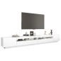 TV-Schrank mit LED-Leuchten Hochglanz-Weiß 300x35x40 cm TV-Schrank mit LED-Leuchten Hochglanz-Weiß 300x35x40 cm