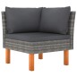 6-tlg. Garten-Lounge-Set Poly Rattan und Eukalyptusholz Grau 6-tlg. Garten-Lounge-Set Poly Rattan und Eukalyptusholz Grau