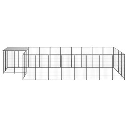 Hundezwinger Schwarz 10,89 m² Stahl