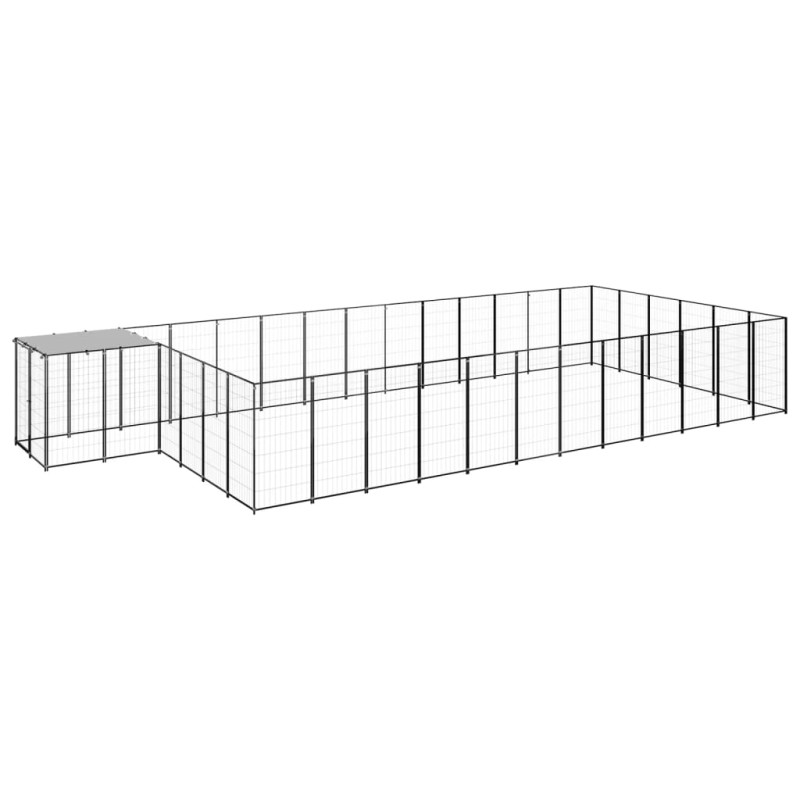 Hundezwinger Schwarz 22,99 m² Stahl Hundezwinger Schwarz 22,99 m² Stahl