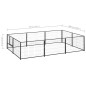 Hundezwinger Schwarz 6 m² Stahl Hundezwinger Schwarz 6 m² Stahl