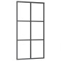 vidaXL Schiebetür mit Beschlag ESG-Glas & Aluminium 102x205 cm vidaXL Schiebetür mit Beschlag ESG-Glas & Aluminium 102x205 cm