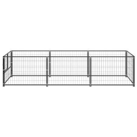 vidaXL Hundezwinger Schwarz 3 m² Stahl