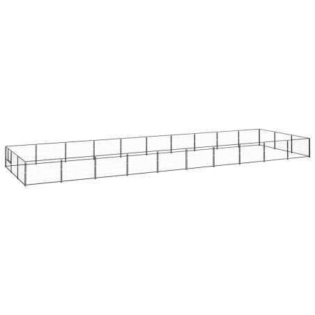 Hundezwinger Schwarz 30 m² Stahl