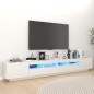 TV-Schrank mit LED-Leuchten Hochglanz-Weiß 260x35x40 cm TV-Schrank mit LED-Leuchten Hochglanz-Weiß 260x35x40 cm