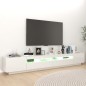 TV-Schrank mit LED-Leuchten Hochglanz-Weiß 260x35x40 cm TV-Schrank mit LED-Leuchten Hochglanz-Weiß 260x35x40 cm