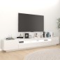 TV-Schrank mit LED-Leuchten Hochglanz-Weiß 260x35x40 cm TV-Schrank mit LED-Leuchten Hochglanz-Weiß 260x35x40 cm