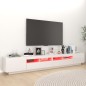 TV-Schrank mit LED-Leuchten Hochglanz-Weiß 260x35x40 cm TV-Schrank mit LED-Leuchten Hochglanz-Weiß 260x35x40 cm