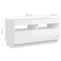 TV-Schrank mit LED-Leuchten Hochglanz-Weiß 260x35x40 cm TV-Schrank mit LED-Leuchten Hochglanz-Weiß 260x35x40 cm