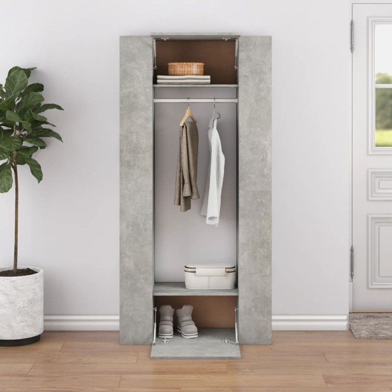 vidaXL Flurschränke 2 Stk. Betongrau Holzwerkstoff vidaXL Flurschränke 2 Stk. Betongrau Holzwerkstoff