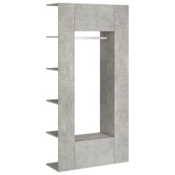 vidaXL Flurschränke 2 Stk. Betongrau Holzwerkstoff
