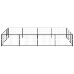 vidaXL Hundezwinger Schwarz 12 m² Stahl
