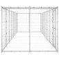 vidaXL Outdoor-Hundezwinger mit Überdachung Verzinkter Stahl 16,94 m² vidaXL Outdoor-Hundezwinger mit Überdachung Verzinkter Stahl 16,94 m²