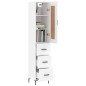 vidaXL Highboard Weiß 34,5x34x180 cm Holzwerkstoff vidaXL Highboard Weiß 34,5x34x180 cm Holzwerkstoff