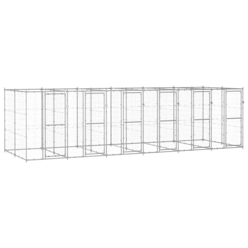 vidaXL Outdoor-Hundezwinger Verzinkter Stahl 14,52 m² vidaXL Outdoor-Hundezwinger Verzinkter Stahl 14,52 m²
