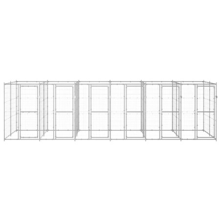 vidaXL Outdoor-Hundezwinger Verzinkter Stahl 14,52 m²