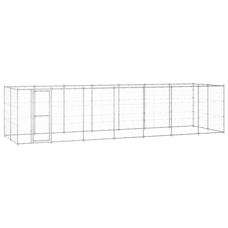 Outdoor-Hundezwinger Verzinkter Stahl 16,94 m² Outdoor-Hundezwinger Verzinkter Stahl 16,94 m²
