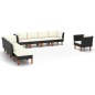 9-tlg. Garten-Lounge-Set Poly Rattan Eukalyptusholz Schwarz 9-tlg. Garten-Lounge-Set Poly Rattan Eukalyptusholz Schwarz
