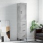 Highboard Betongrau 34,5x34x180 cm Holzwerkstoff Highboard Betongrau 34,5x34x180 cm Holzwerkstoff