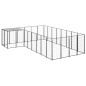 Hundezwinger Schwarz 10,89 m² Stahl Hundezwinger Schwarz 10,89 m² Stahl